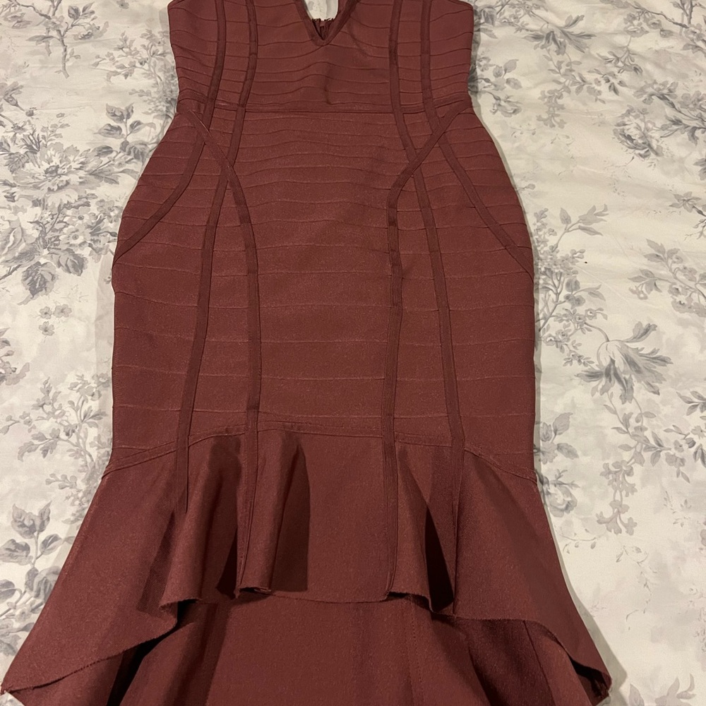 Missguided sleeveless pink bandage dress.